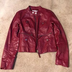 Red leather Jacket